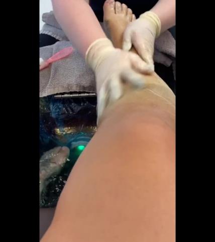 Chubby tattooed feet get Pedicure [updated: 2024-09-19]