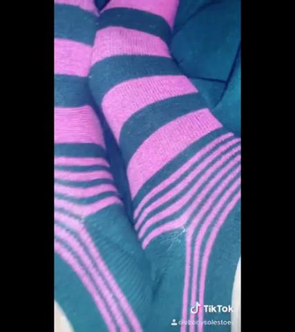 Teen girl in striped socks [updated: 2024-10-05]