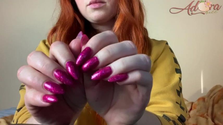 Adora bell - Pink Glittery Nails and Lotioned Hands [updated: 2024-10-11]