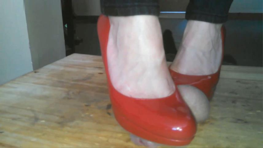 Jewels Foot Fantasy Gems - Crushing His Cock and Balls in Red Pumps [updated: 2024-10-23]