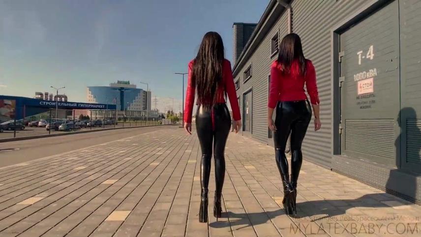 TWO BRUNETTES WALK IN LATEX LEGGINGS [MyLatexBabe] (FullHD 1080p) [updated: 2024-11-01]